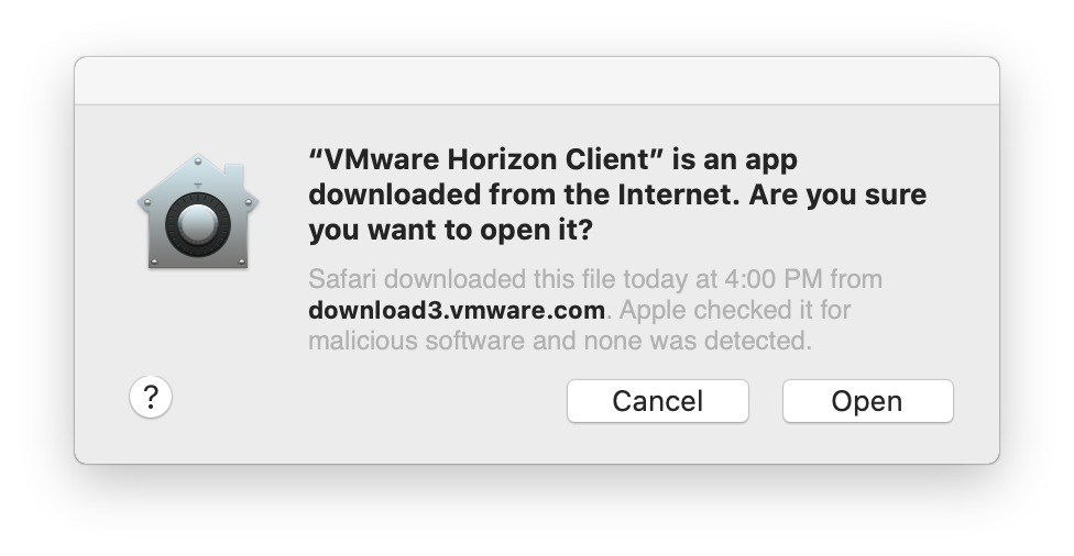 vmware horizon mac can